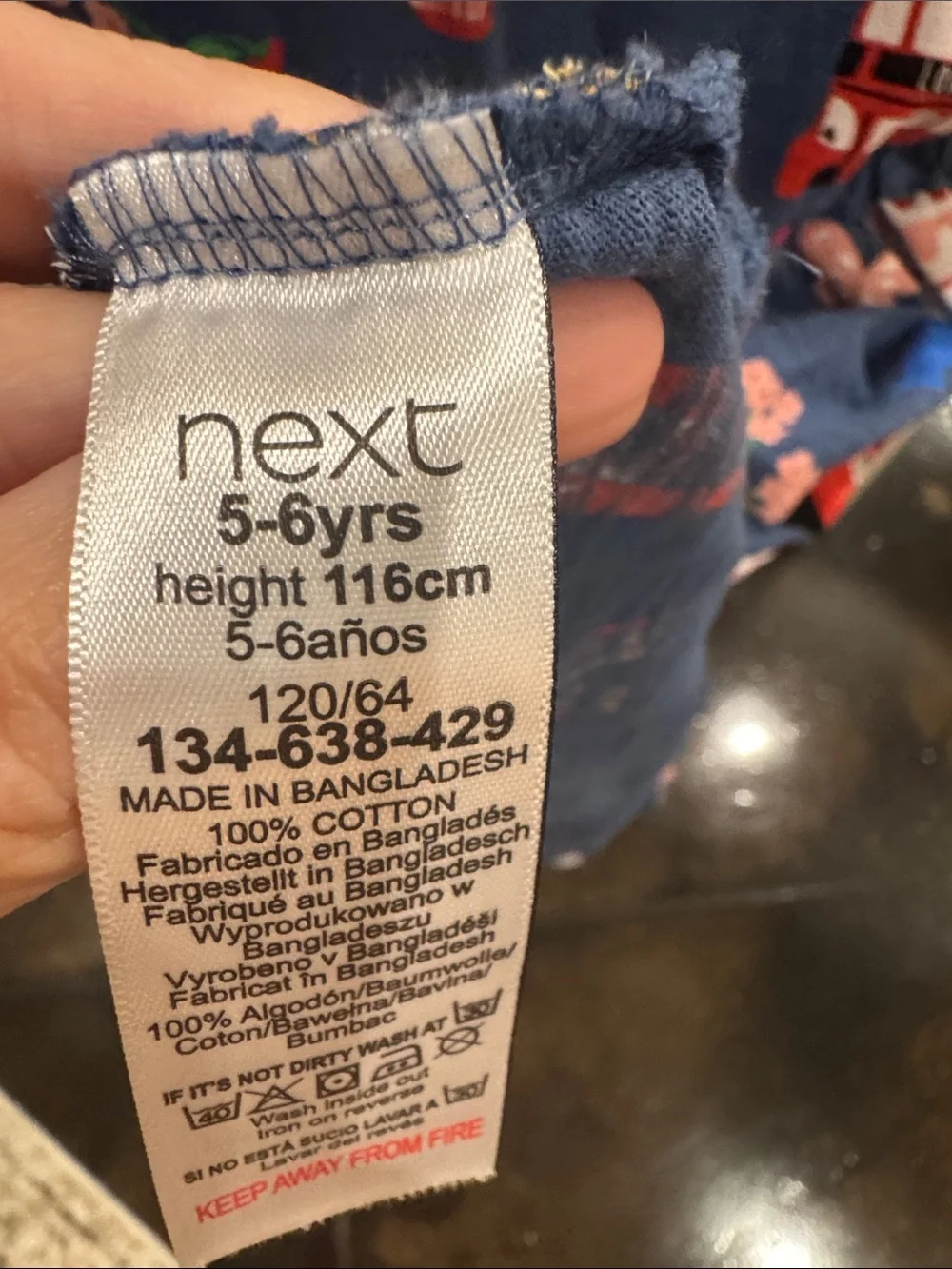 next Blue London theme Print Cotton Dress size 5-6 GUC